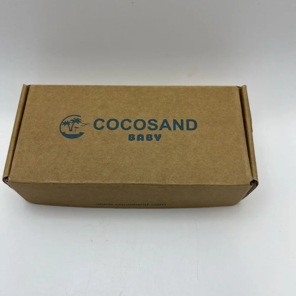 COCOSAND White Cateye Baby Sunglasses with Pink Strap